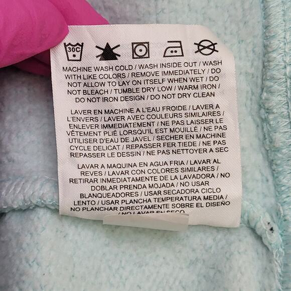 NIKE Swoosh AOP Hoodie Womens Large 20x21 Boxy Blue - Picture 13 of 16